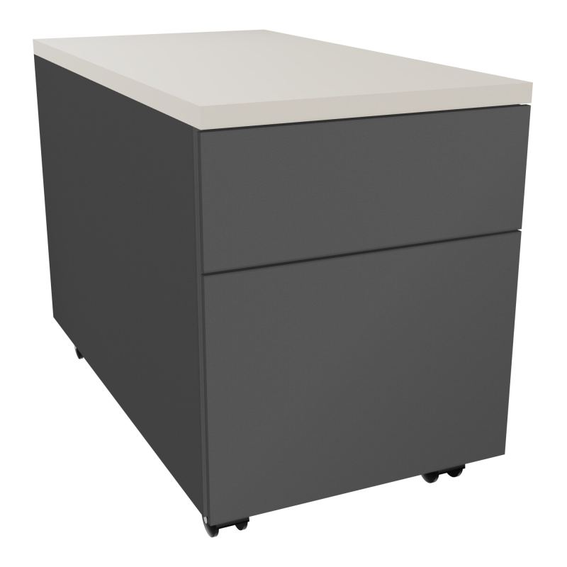 CAISSON MOB METAL 2T 43,2X80,2XH57,4 CM TOP MELAMINE