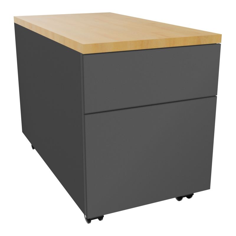 CAISSON MOB METAL 2T 43,2X80,2XH57,4 CM TOP MELAMINE