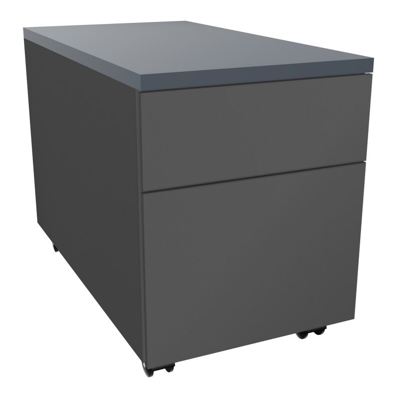 CAISSON MOB METAL 2T 43,2X80,2XH57,4 CM TOP MELAMINE