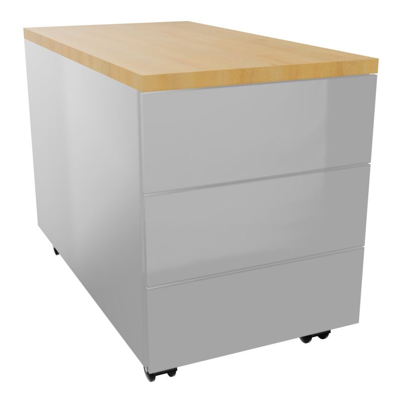 CAISSON MOB METAL 3T 43,2X80,2XH57,4 CM TOP MELAMINE