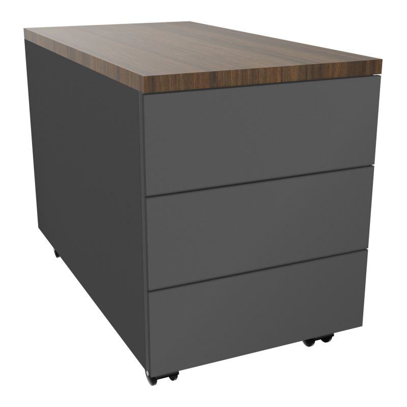 CAISSON MOB METAL 3T 43,2X80,2XH57,4 CM TOP MELAMINE
