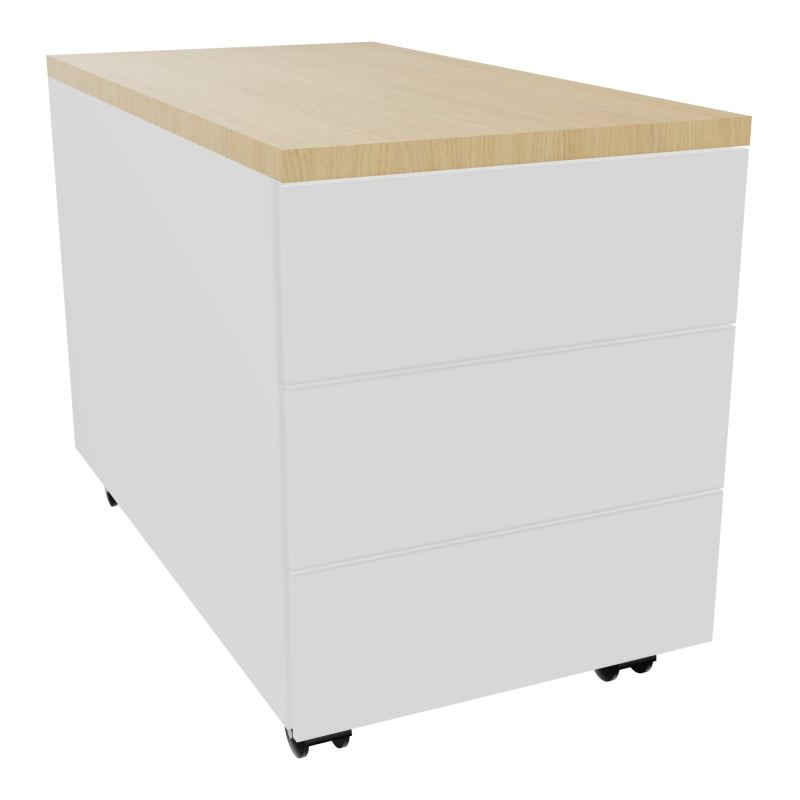 CAISSON MOB METAL 3T 43,2X80,2XH57,4 CM TOP MELAMINE