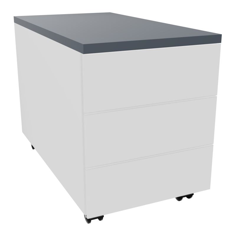 CAISSON MOB METAL 3T 43,2X80,2XH57,4 CM TOP MELAMINE