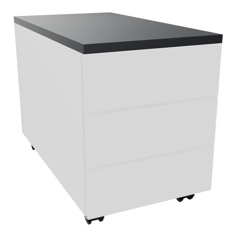 CAISSON MOB METAL 3T 43,2X80,2XH57,4 CM TOP MELAMINE