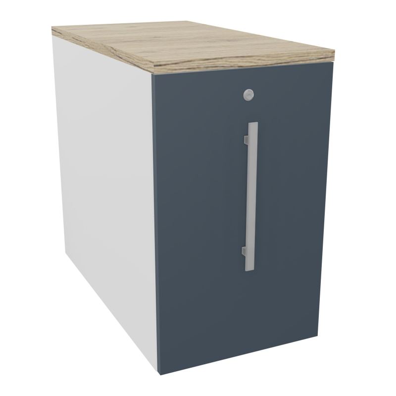 GUSTAVE CAISSON INDIVIDUEL H73,5 L43,2 P80 CM MELAMINE - CORPS  TOP  PORTE  MG R6 R3