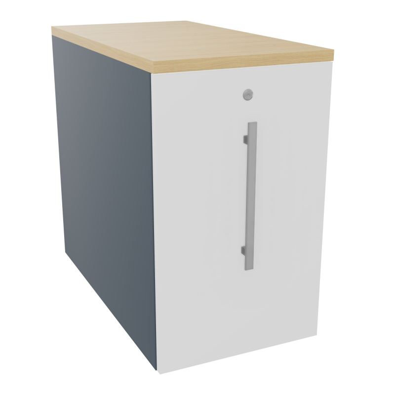 GUSTAVE CAISSON INDIVIDUEL H73,5 L43,2 P80 CM MELAMINE - CORPS  TOP  PORTE  R6 MG R1