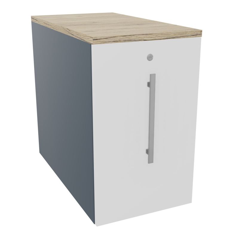 GUSTAVE CAISSON INDIVIDUEL H73,5 L43,2 P80 CM MELAMINE - CORPS  TOP  PORTE  R6 MG R3