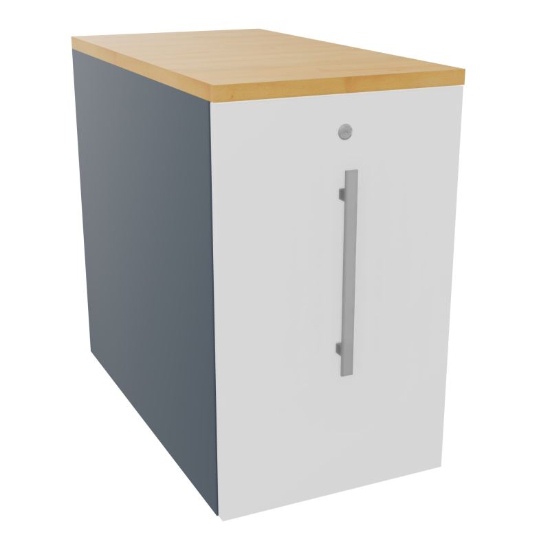 GUSTAVE CAISSON INDIVIDUEL H73,5 L43,2 P80 CM MELAMINE - CORPS  TOP  PORTE  R6 MG R5