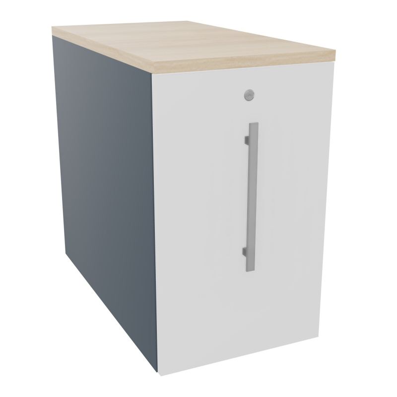 GUSTAVE CAISSON INDIVIDUEL H73,5 L43,2 P80 CM MELAMINE - CORPS  TOP  PORTE  R6 MG RZ