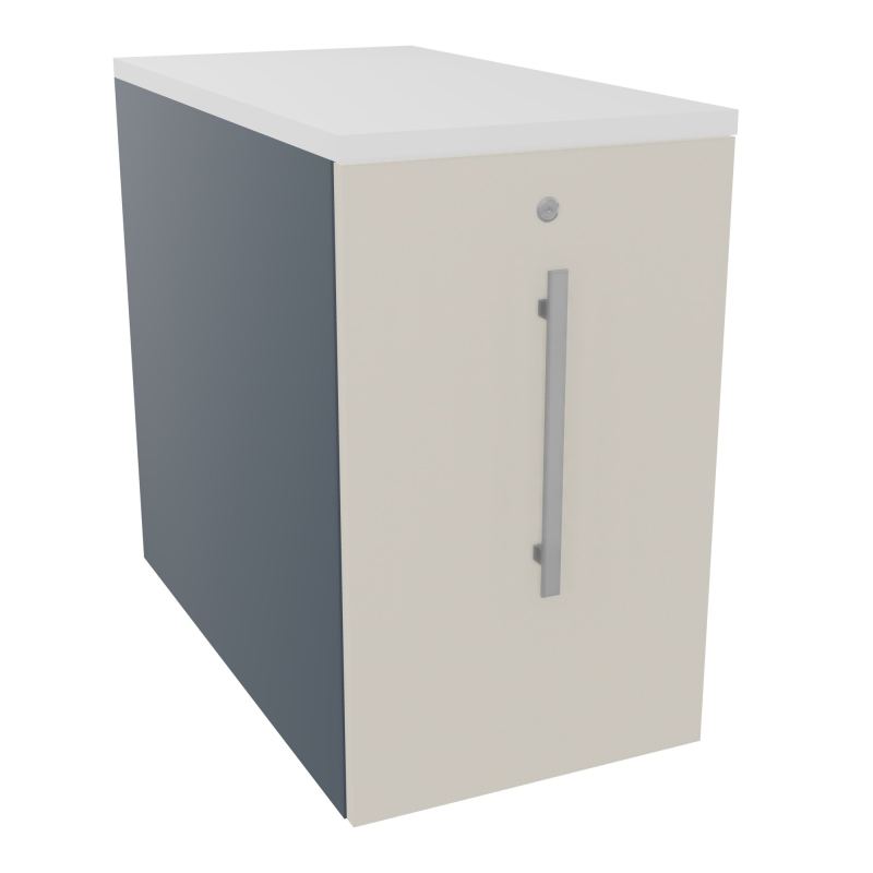 GUSTAVE CAISSON INDIVIDUEL H73,5 L43,2 P80 CM MELAMINE - CORPS  TOP  PORTE  R6 N5 MG