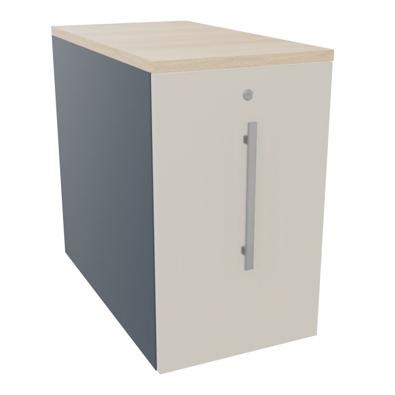 GUSTAVE CAISSON INDIVIDUEL H73,5 L43,2 P80 CM MELAMINE - CORPS  TOP  PORTE  R6 N5 RZ