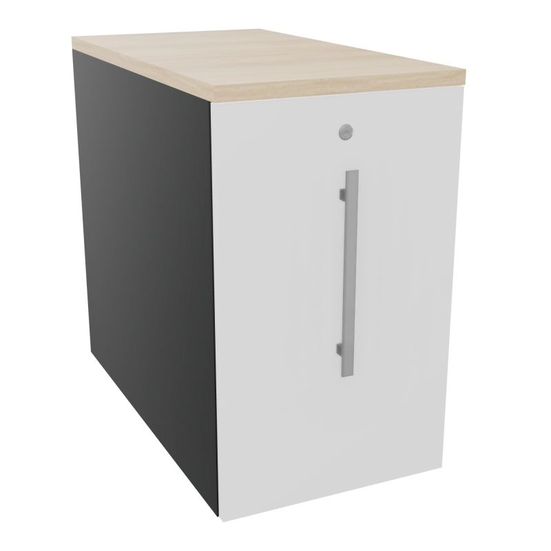 GUSTAVE CAISSON INDIVIDUEL H73,5 L43,2 P80 CM MELAMINE - CORPS  TOP  PORTE  R9 MG RZ