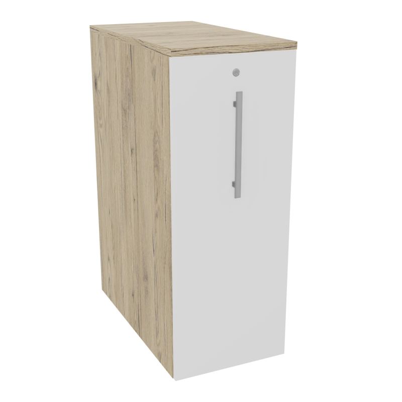 GUSTAVE CAISSON PARTAGE H113,5 L43,2 P80 CM CORPS & TOP MELAMINE R3 PORTE MELAMINE MG