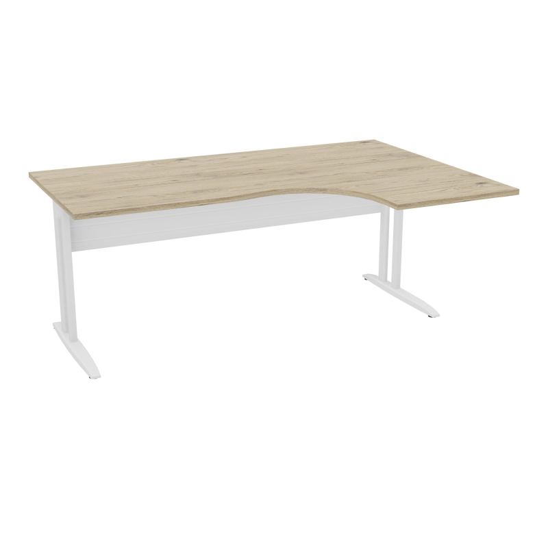 BUR CPT ASYM 90° IDOL L180 XRT. 60CM - A DRT DECOR R3 PIEDS FX L ET VDF METAL FIN SO SANS