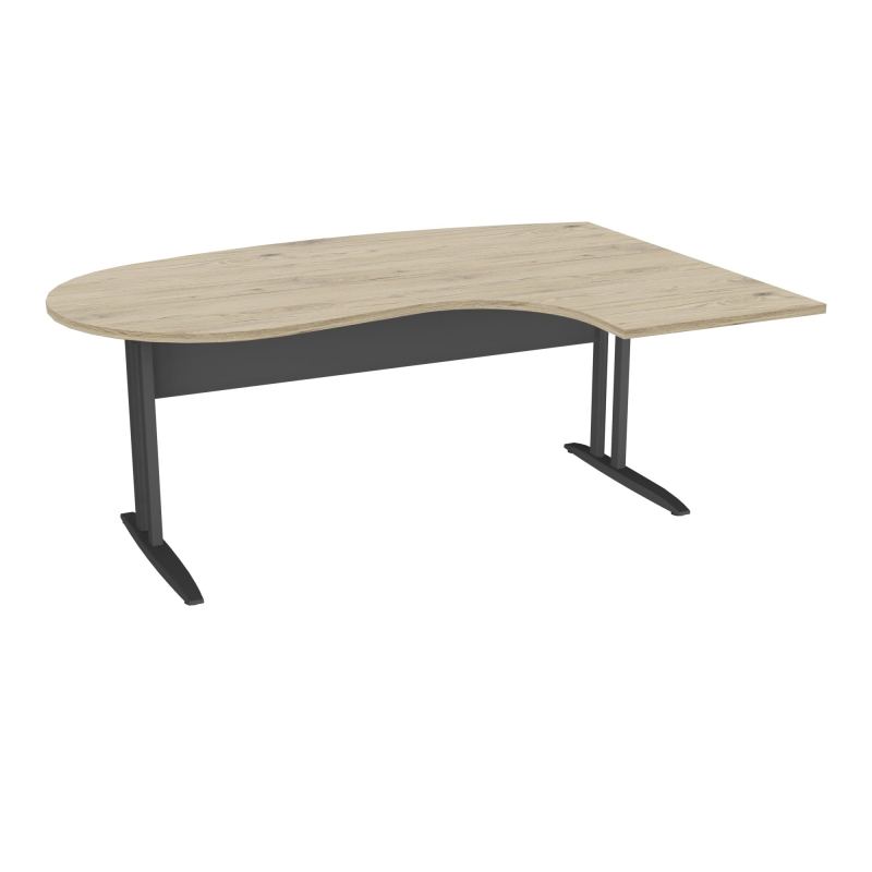 BUR CPT CONVI 90° IDOL L180 XRT. 60CM - A DRT DECOR R3 PIEDS FX L ET VDF METAL FIN SC SAN