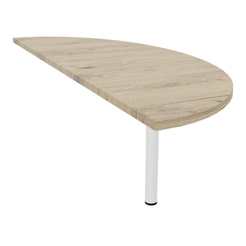 TABLE DEMI-LUNE IDOL L165XP60CM DECOR R3 PIEDS TUBE RH RONDS FIN SO