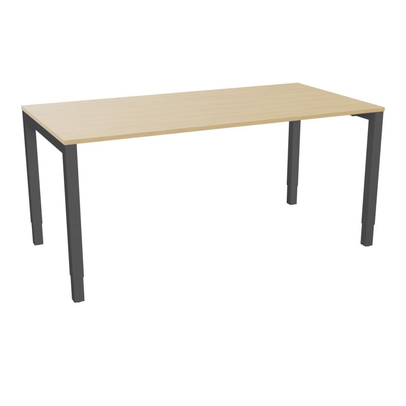 BUREAU ARIAL T RECT L160XP80EP19 PIED CARRE ARCHE REGLABLE  R1 SC