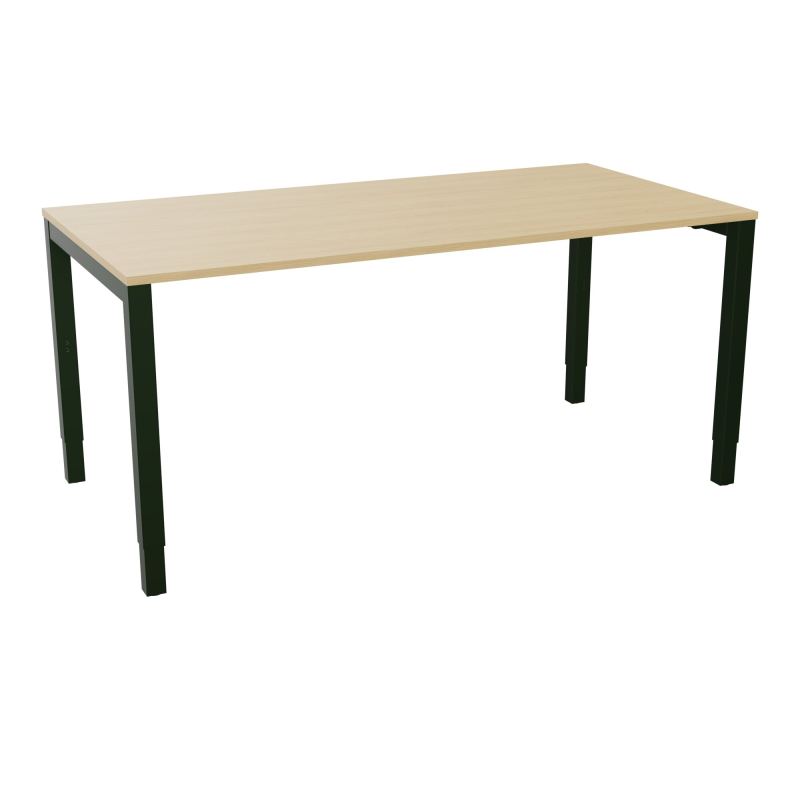 BUREAU ARIAL T RECT L160XP80EP19 PIED CARRE ARCHE REGLABLE  R1 ST