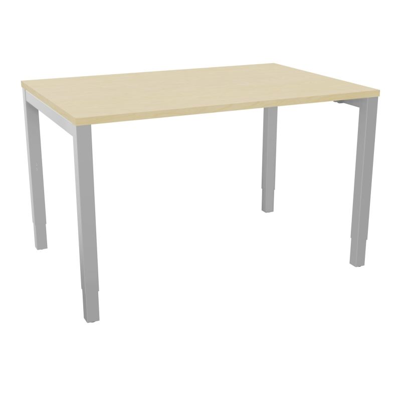 BUREAU ARIAL T RECT L120XP80EP25 PIED CARRE ARCHE REGLABLE N8 SA