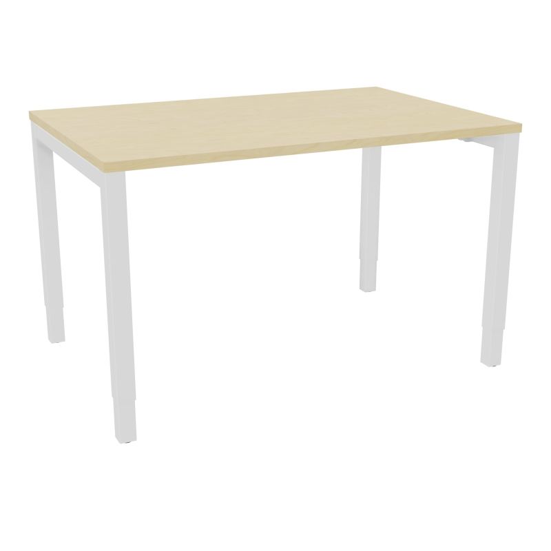 BUREAU ARIAL T RECT L120XP80EP25 PIED CARRE ARCHE REGLABLE N8 SO