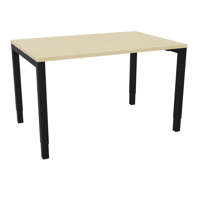 BUREAU ARIAL T RECT L120XP80EP25 PIED CARRE ARCHE REGLABLE N8 ZP
