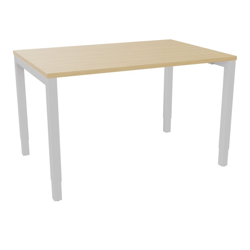 BUREAU ARIAL T RECT L120XP80EP25 PIED CARRE ARCHE REGLABLE  R1 SD