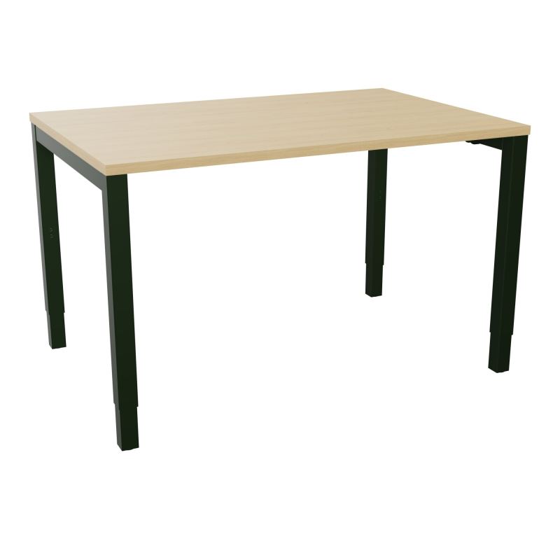 BUREAU ARIAL T RECT L120XP80EP25 PIED CARRE ARCHE REGLABLE  R1 ST