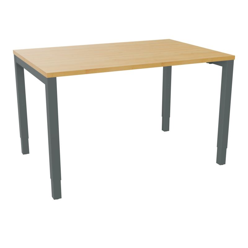 BUREAU ARIAL T RECT L120XP80EP25 PIED CARRE ARCHE REGLABLE  R5 SU
