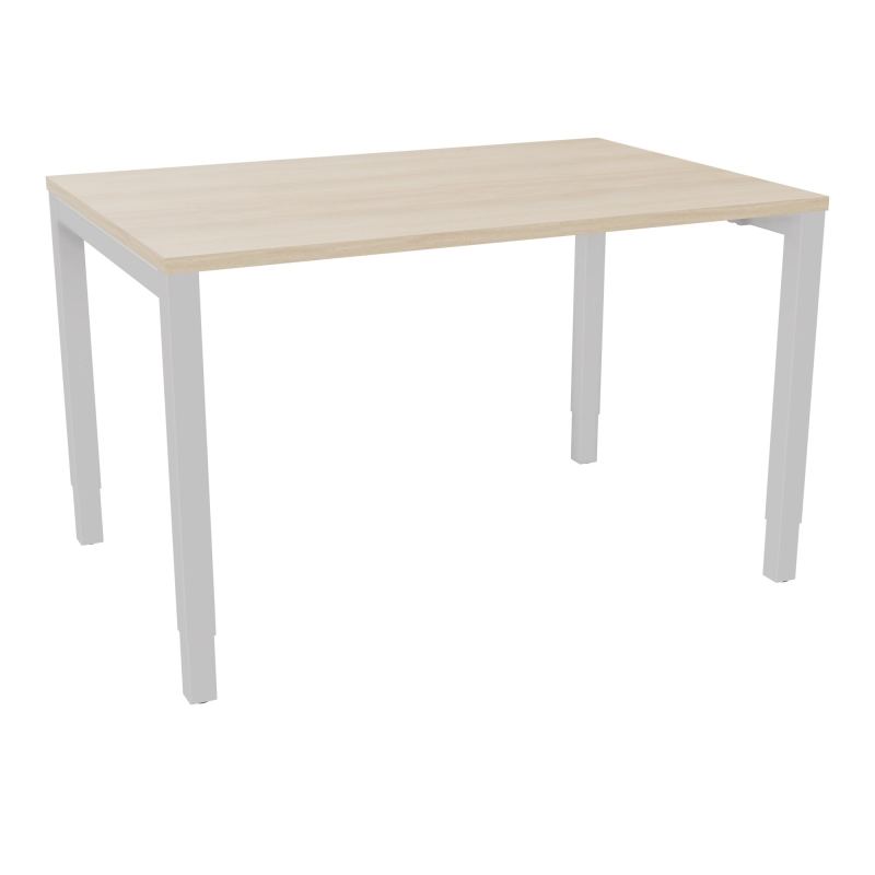 BUREAU ARIAL T RECT L120XP80EP25 PIED CARRE ARCHE REGLABLE RZ SD