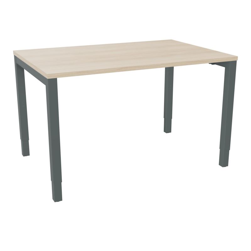 BUREAU ARIAL T RECT L120XP80EP25 PIED CARRE ARCHE REGLABLE RZ SU
