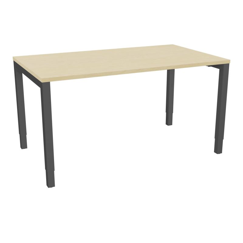 BUREAU ARIAL T RECT L140XP80EP25 PIED CARRE ARCHE REGLABLE N8 SC