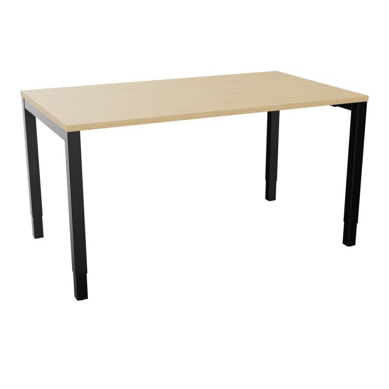 BUREAU ARIAL T RECT L140XP80 EP25 PIED CARRE ARCHE REGLABLE  R1 SG