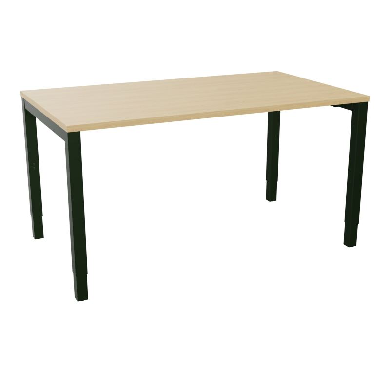 BUREAU ARIAL T RECT L140XP80EP25 PIED CARRE ARCHE REGLABLE  R1 ST