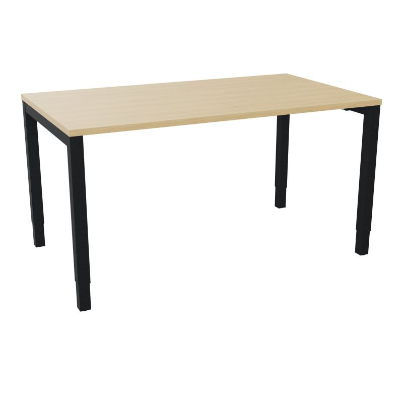 BUREAU ARIAL T RECT L140XP80EP25 PIED CARRE ARCHE REGLABLE  R1 ZP