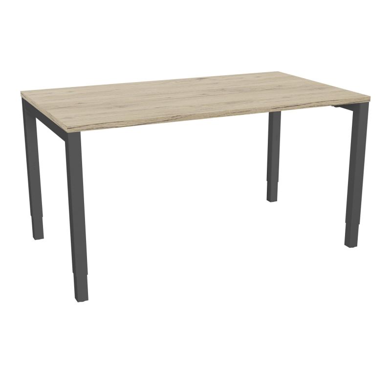 BUREAU ARIAL T RECT L140XP80EP25 PIED CARRE ARCHE REGLABLE R3 SC