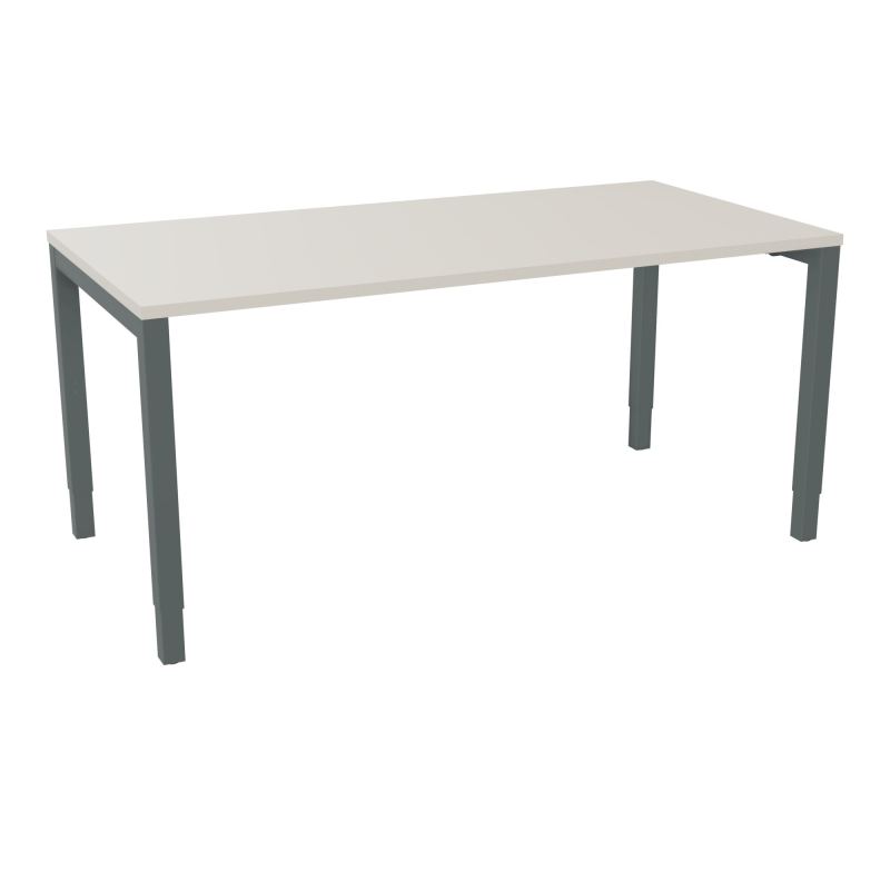BUREAU ARIAL T RECT L160XP80EP25 PIED CARRE ARCHE REGLABLE N5 SU