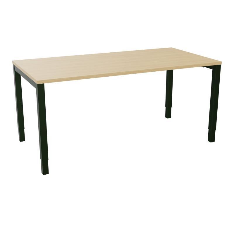 BUREAU ARIAL T RECT L160XP80EP25 PIED CARRE ARCHE REGLABLE  R1 ST