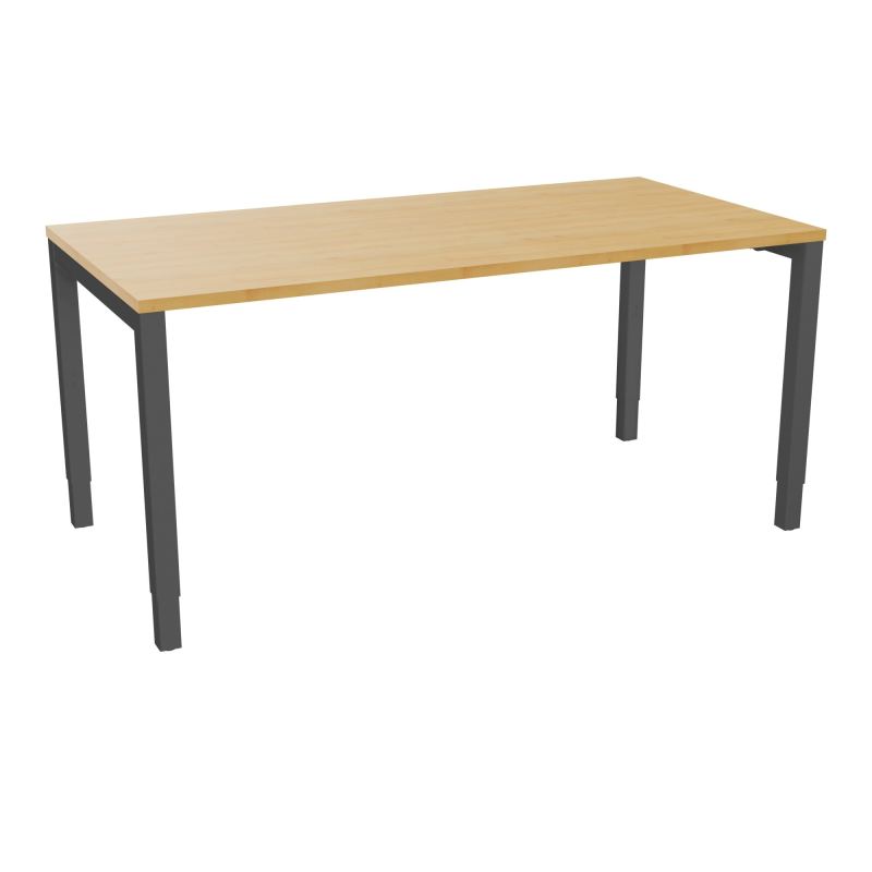 BUREAU ARIAL T RECT L160XP80EP25 PIED CARRE ARCHE REGLABLE  R5 SC