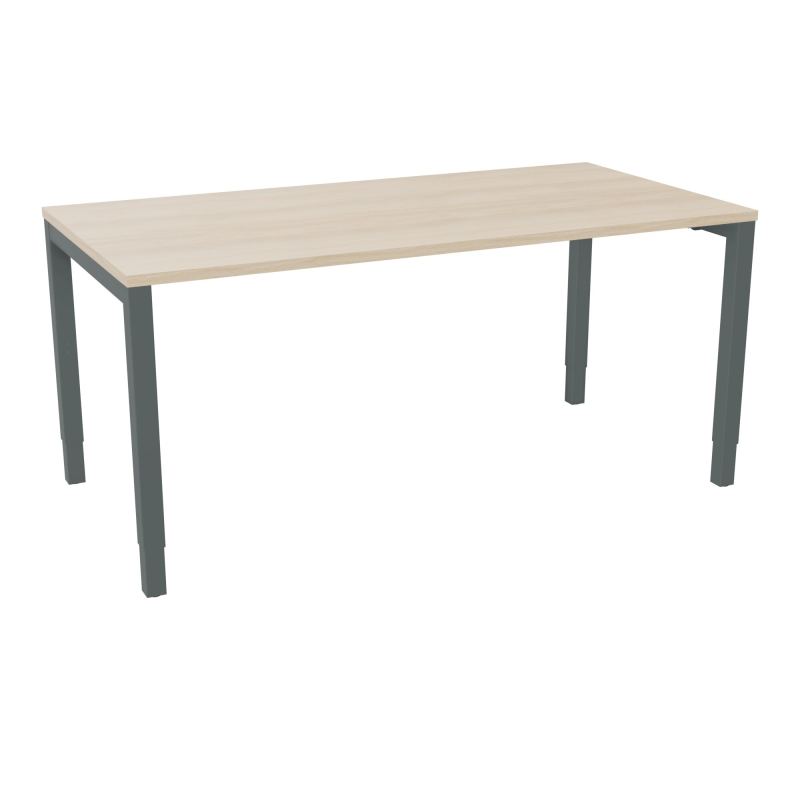 BUREAU ARIAL T RECT L160XP80EP25 PIED CARRE ARCHE REGLABLE RZ SU