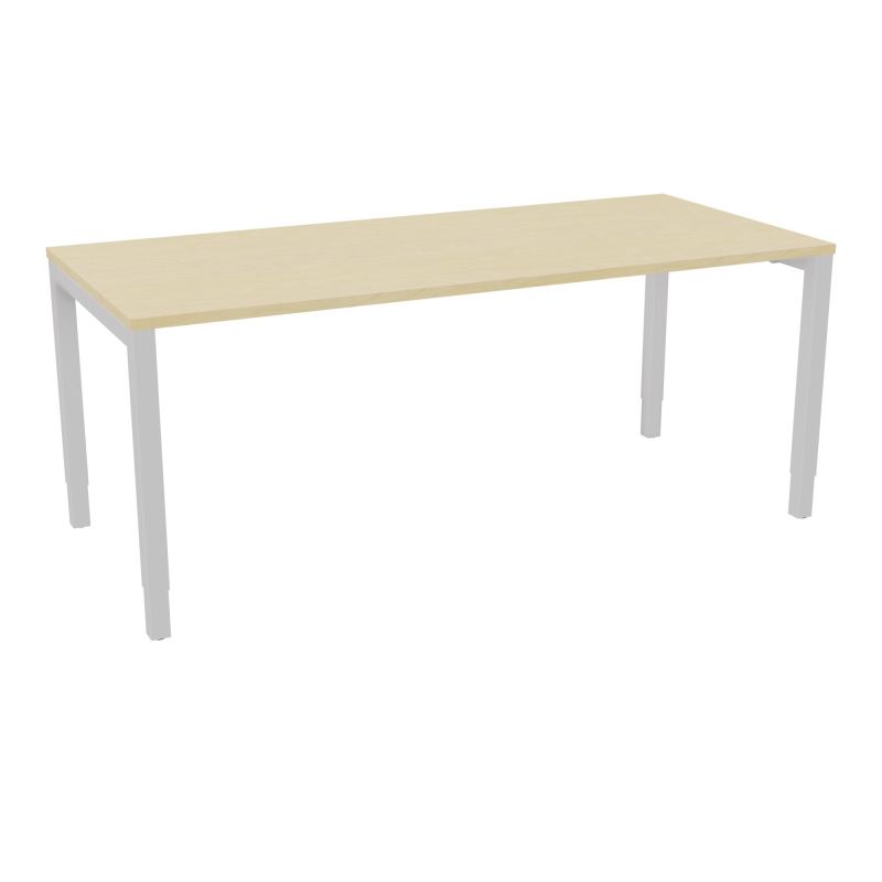 BUREAU ARIAL T RECT L180XP80EP25 PIED CARRE ARCHE REGLABLE N8 SD