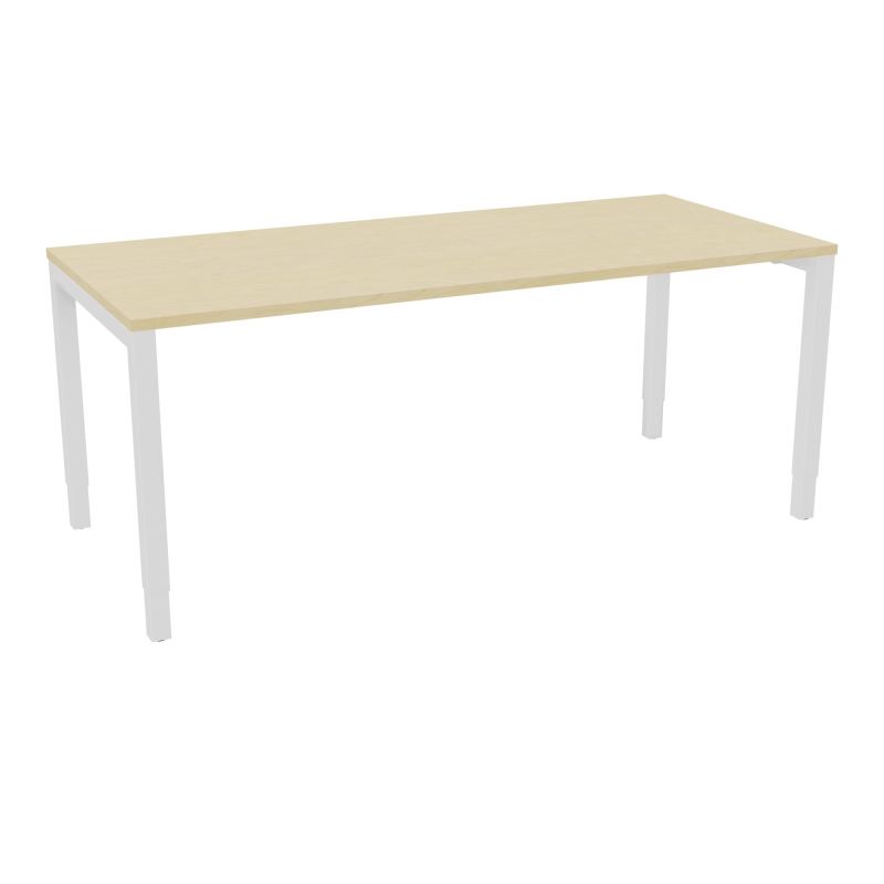 BUREAU ARIAL T RECT L180XP80EP25 PIED CARRE ARCHE REGLABLE N8 SO