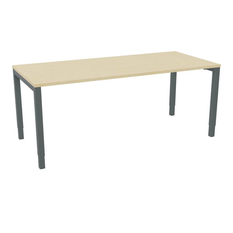 BUREAU ARIAL T RECT L180XP80EP25 PIED CARRE ARCHE REGLABLE N8 SU