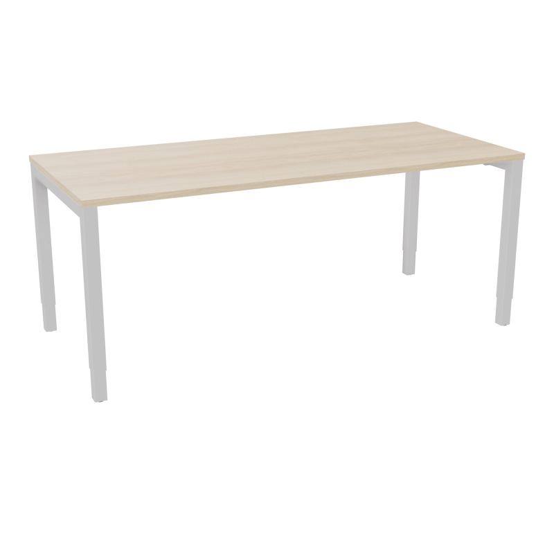 BUREAU ARIAL T RECT L180XP80EP25 PIED CARRE ARCHE REGLABLE RZ SD