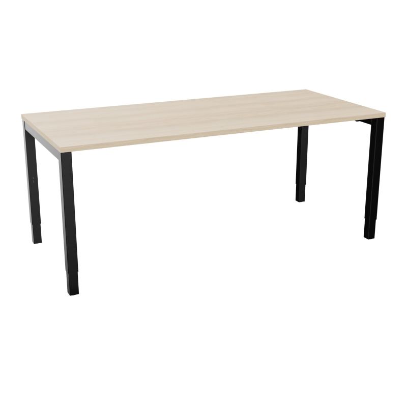 BUREAU ARIAL T RECT L180XP80EP25 PIED CARRE ARCHE REGLABLE RZ SG