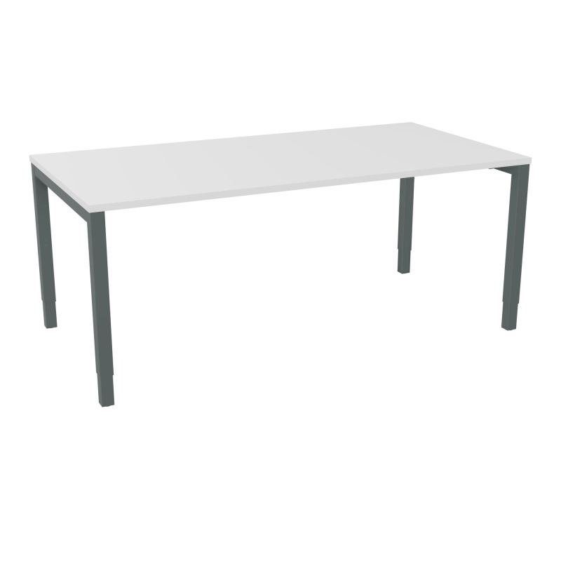 BUREAU ARIAL T RECT L180 P90EP25 PIED CARRE ARCHE REGLABLE MG SU