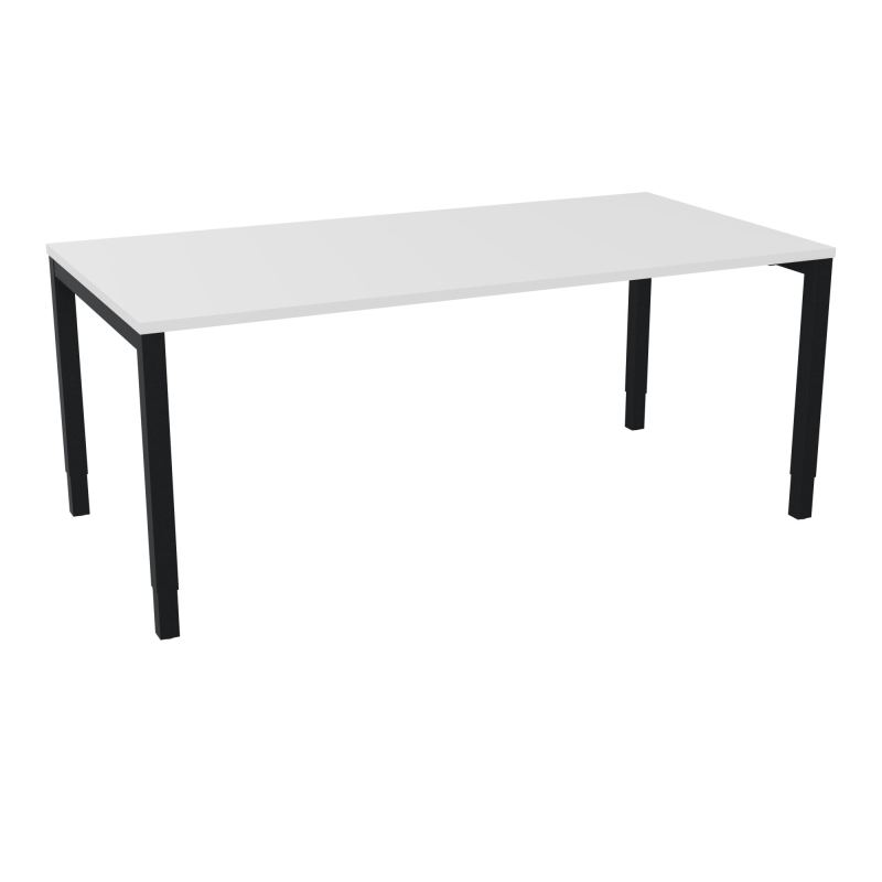 BUREAU ARIAL T RECT L180 P90EP25 PIED CARRE ARCHE REGLABLE MG ZP
