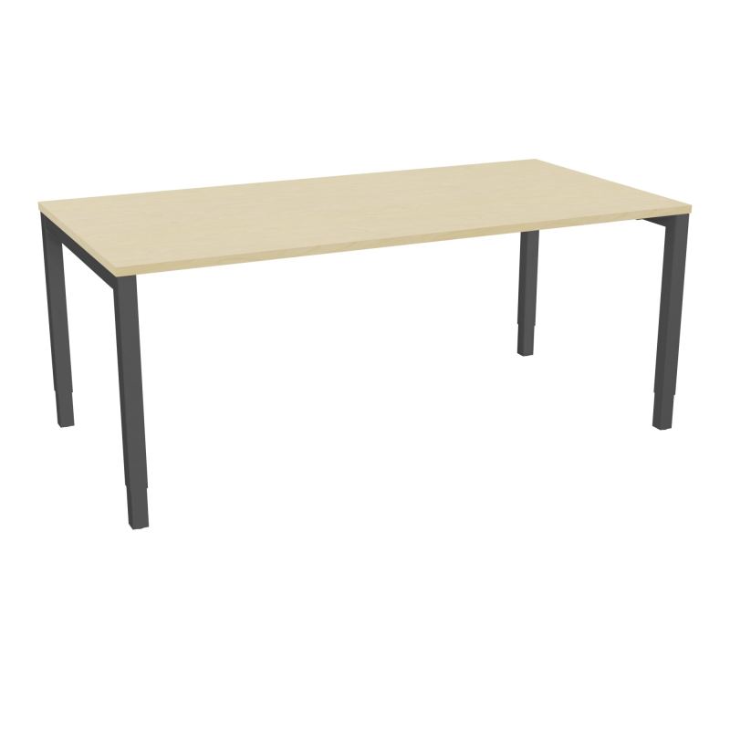 BUREAU ARIAL T RECT L180 P90EP25 PIED CARRE ARCHE REGLABLE N8 SC