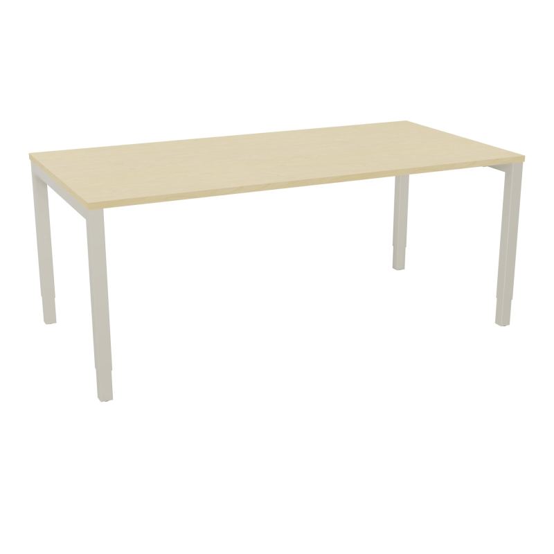 BUREAU ARIAL T RECT L180 P90EP25 PIED CARRE ARCHE REGLABLE N8 ZC