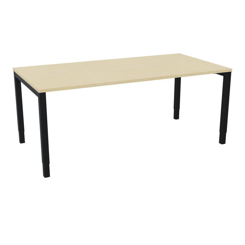 BUREAU ARIAL T RECT L180 P90EP25 PIED CARRE ARCHE REGLABLE N8 ZP