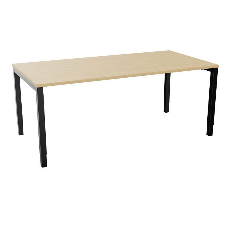 BUREAU ARIAL T RECT L180 P90EP25 PIED CARRE ARCHE REGLABLE  R1 SG